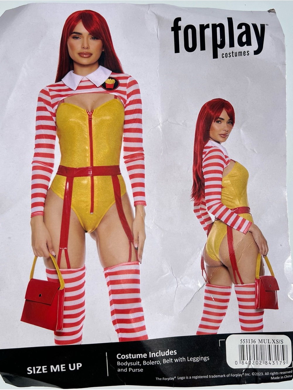 Forplay McDonald’s Fast Food Hamburger Fries Sexy Costume Cosplay Halloween XS/S
